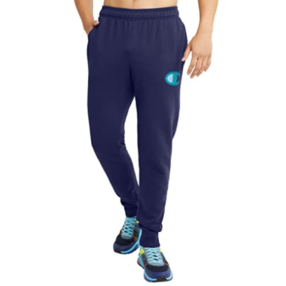 Champion Mens Fleece Fitness Jogger Pants Navy Size L 4433 - Picture 1 of 2